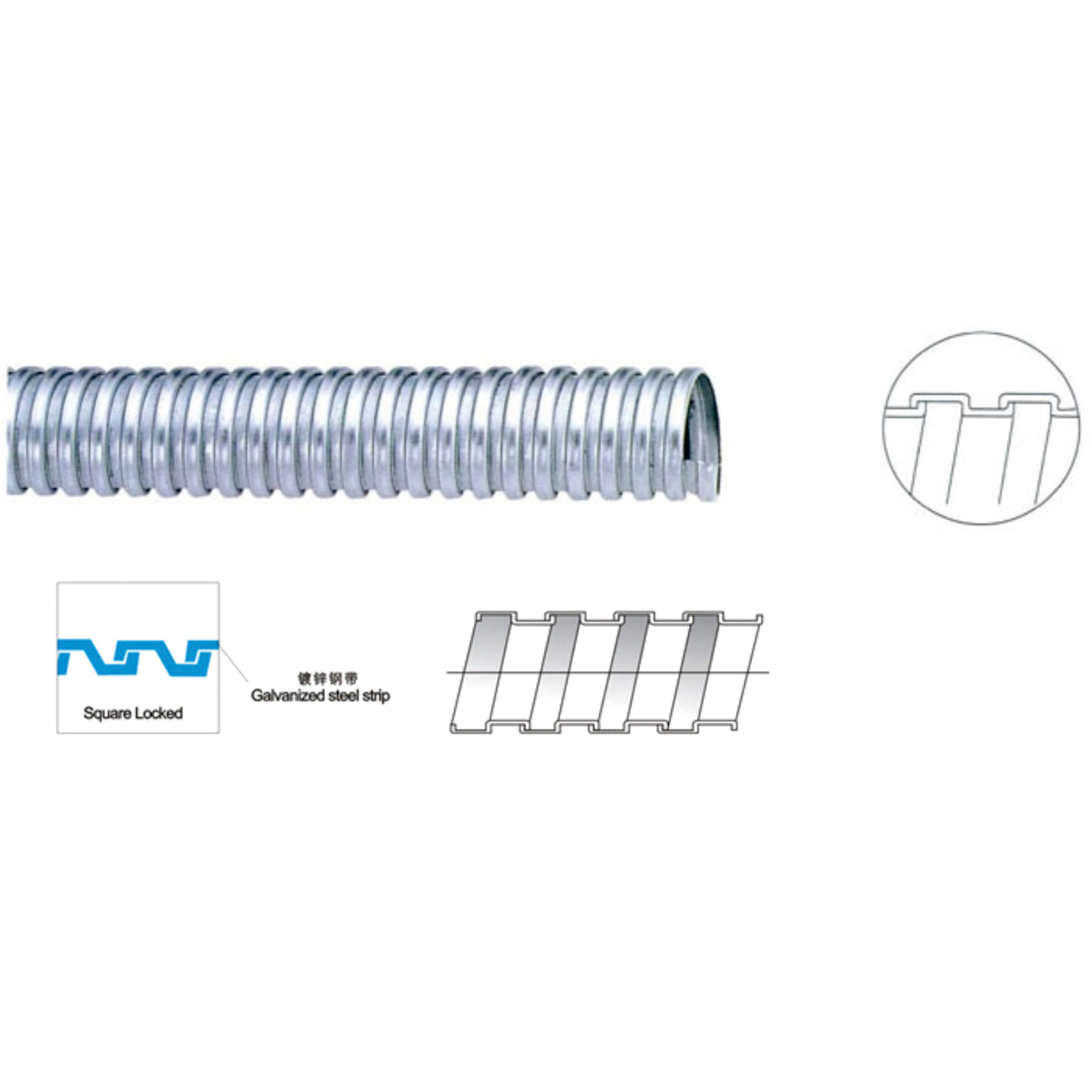 Galvanized Metal Flexible Conduit